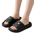 thumbnail image 1 of Willtoo Shower Shoes Open Toe Non Slip Soft Sole Slides Cozy Hollow Drain Slip on Sandals Lightweight Home Slippers, 1 of 4
