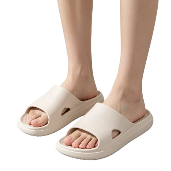 Willtoo Shower Shoes Soft Non‑Slip Open Toe Slides Thick Cushion Quick‑Dry Lightweight Bath Sandals for Bathroom Gym Pool