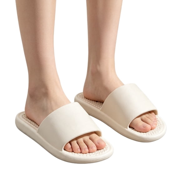 Willtoo Shower Shoes for Women Slip On Lightweight House Sandals Quick Drying Non-Slip Beach Slippers with Drain Holes