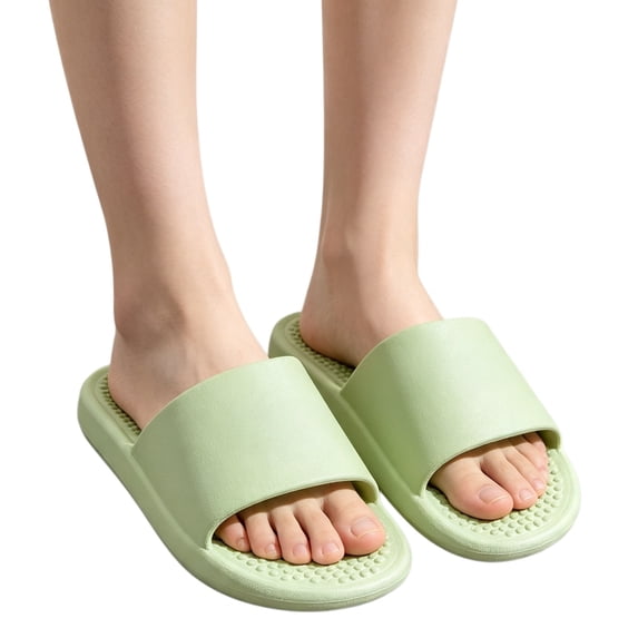 Willtoo Shower Shoes for Women Slip On Lightweight House Sandals Quick Drying Non-Slip Beach Slippers with Drain Holes