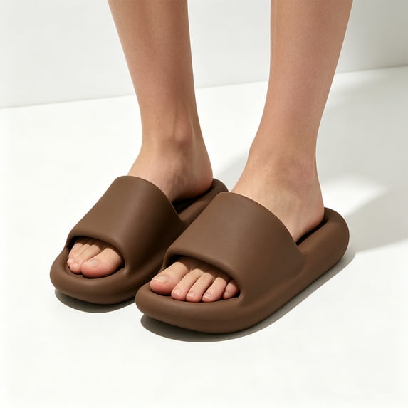 Willtoo Shower Slippers for Men Quick Dry Non-Slip Bathroom Shower Sandals with Drain Holes Open Toe Thick Lightweight Shoes