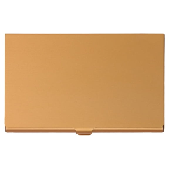 Willtoo Slim Stainless Steel Business Card Holder for Men & Women – Pocket-Sized Metal Name Card Case with Buckle Closure