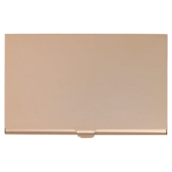 Willtoo Slim Stainless Steel Business Card Holder for Men & Women – Pocket-Sized Metal Name Card Case with Buckle Closure