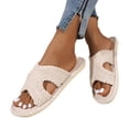 thumbnail image 1 of Willtoo Slippers for Women Memory Foam Indoor and Outdoor Bedroom Slippers Open Toe Non Slip Slipper Comfortable Casual House Shoes, 1 of 5