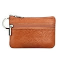thumbnail image 1 of Willtoo Small Leather Coin Purse Change Pouch for Women Men with Zip Key Ring, 1 of 4