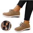 thumbnail image 1 of Willtoo Sneakers For Women Round Toe Lace Up Casual Platform Sneakers Comfort Wedge Heel Lightweight Walking Shoes for Daily Wear, 1 of 6