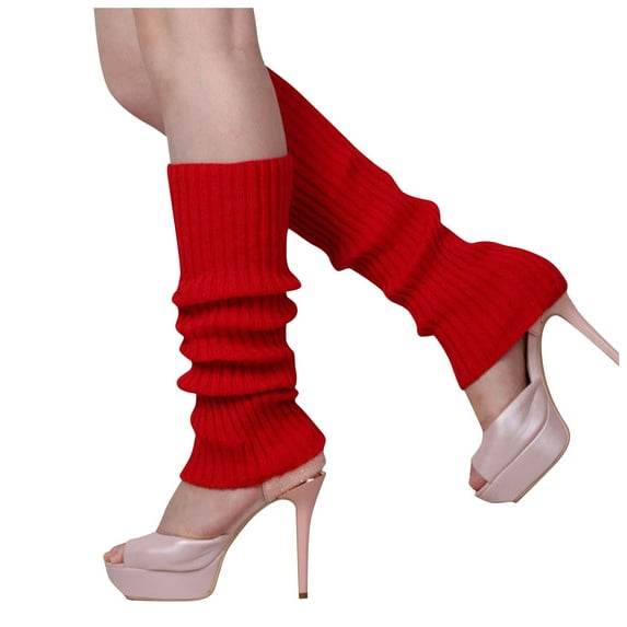 Willtoo Solid Color Leg Warmers, Thermal Knit Boot Socks for Women