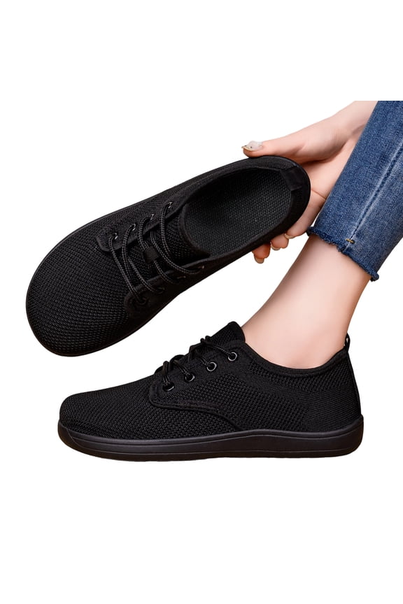 Stride Shoes Women Mesh Breathable Walking Shoes Zero Drop Sole Comfortable Lightweight Running Wide Toe Box Shoe Outdoor Hiking Sneakers