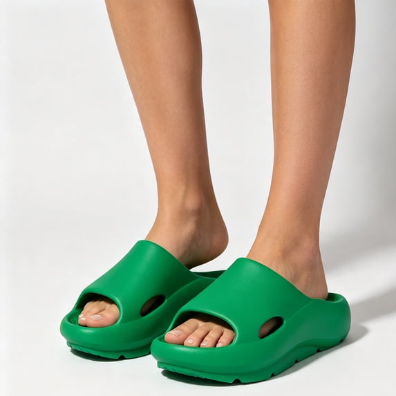 Willtoo Unisex Arch Support Negative Heel Slide Sandals Ergonomic Thick Platform Slides Non Slip Open Toe Orthopedic Slippers