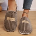 thumbnail image 1 of Willtoo Unisex Checkered House Slippers Plush Fuzzy Warm Slip-On Slippers for Women Men Lightweight Indoor Bedroom Shoes Coffee 5.5-6.5 Women/4.5-5 Men, 1 of 4
