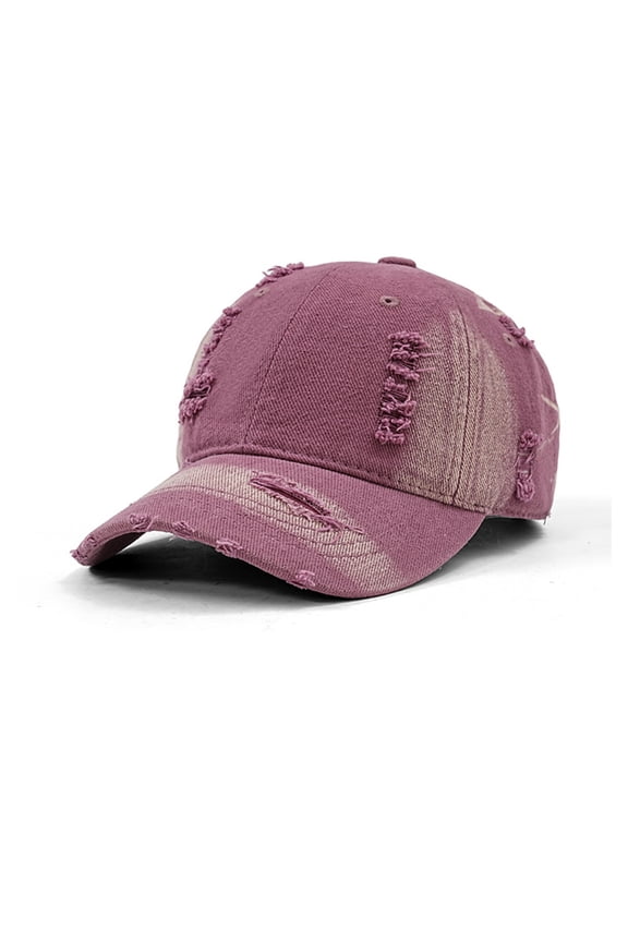 Unisex Vintage Distressed Washed Cotton Baseball Cap,Ripped Gradient Dad Hat for Sun Shade Breathable Casual Outdoor