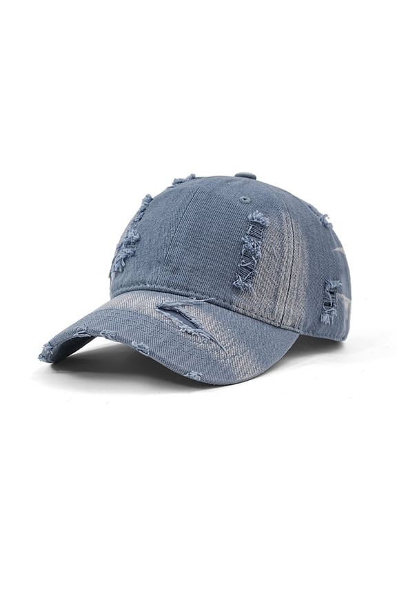 Unisex Vintage Distressed Washed Cotton Baseball Cap,Ripped Gradient Dad Hat for Sun Shade Breathable Casual Outdoor