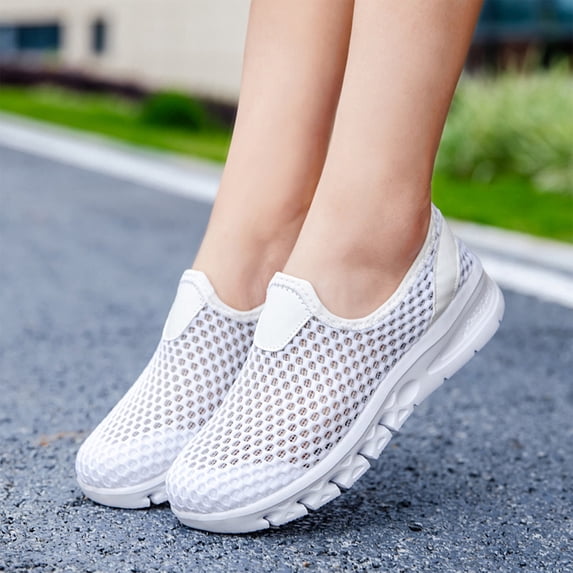 Willtoo Walking Shoes for Women Mesh Slip On Comfortable Sneakers Round Toe Lightweight Tennis Shoes Non Slip Casual Footwear