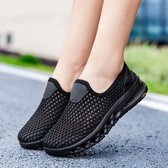 Willtoo Walking Shoes for Women Mesh Slip On Comfortable Sneakers Round Toe Lightweight Tennis Shoes Non Slip Casual Footwear