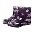 thumbnail image 1 of Willtoo Water Shoes Shoe Round Waterproof Middle Toe Low Heeled Rain Boots Purple, 1 of 5