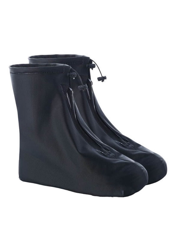 Waterproof Shoes Cover, Rain Boot Shoe Covers, Reusable Women Men PVC Rubber Sole Overshoes Galoshes Protectors for Cycling Camping Travel