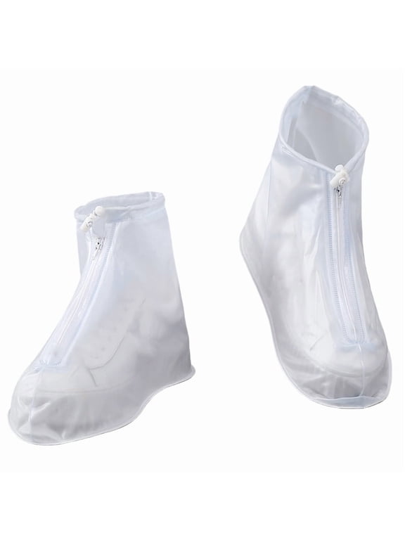 Waterproof Shoes Cover, Rain Boot Shoe Covers, Reusable Women Men PVC Rubber Sole Overshoes Galoshes Protectors for Cycling Camping Travel