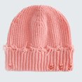 thumbnail image 1 of Willtoo Winter Beanie Hat for Men Women Fleece Lined Thermal Knit Hat Ripped Ski Beanie Skull Cap Cuffed Cap for Cold Weather Pink, 1 of 3