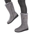 thumbnail image 1 of Willtoo Winter Boots for Women Side Zip Mid‑Calf Outdoor Walking Shoe, Pocket Decor Round Toe Wedge Snow Boots Warm Lined Non‑Slip Fashion Footwear, 1 of 5