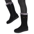 thumbnail image 1 of Willtoo Winter Boots for Women Side Zip Mid‑Calf Outdoor Walking Shoe, Pocket Decor Round Toe Wedge Snow Boots Warm Lined Non‑Slip Fashion Footwear, 1 of 5