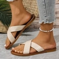 thumbnail image 1 of Willtoo Women Comfortable Flat Beach Sandals With Wide Straps For Outdoor Spring Summer 2026, Ladies Casual Wrap Around Open Toe Shoes, 1 of 7