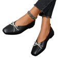 thumbnail image 1 of Willtoo Women Cute Ballet Flats with Bowtie Square Toe Comfortable Slip On Casual Office Work Flats Lightweight Fashion Dress Shoes, 1 of 5