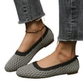 thumbnail image 1 of Willtoo Women Flat Shoes Knitted Lightweight Slip-on Loafers Breathabel Soft Comfortable Ballet Flats, 1 of 6