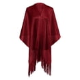 thumbnail image 1 of Willtoo Women Fringe Tassel Mesh Sheer Shiny Summer Beach Cover Ups Kimono Loose Cardigan Capes Tops Swimsuit Coverups, 1 of 2