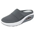 thumbnail image 1 of Willtoo Women Mesh Air Cushion Orthopedic Walking Shoes Slip-on Platform Sneakers Breathable Lightweight with Arch Support Wedge Rocker Shoes Dark Gray US-8.5（EU-41）, 1 of 3