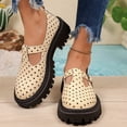 thumbnail image 1 of Willtoo Women Polka Dot T-Strap Mary Jane Platform Shoes, Adjustable Buckle Lug Sole Round Toe Chunky Loafers, Elegant Block Heel Non-Slip Slip-On Dress Shoes Casual Daily Work School Shoes, 1 of 5