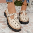 thumbnail image 1 of Willtoo Women Polka Dot T-Strap Mary Jane Platform Shoes, Adjustable Buckle Lug Sole Round Toe Chunky Loafers, Elegant Block Heel Non-Slip Slip-On Dress Shoes Casual Daily Work School Shoes, 1 of 5