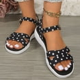 thumbnail image 1 of Willtoo Women'S Polka Dot Sandals, Low Heel Open Toe Breathable, Summer Casual Beach Shoes, 1 of 6