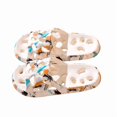 thumbnail image 1 of Willtoo Women Slides Sandals Hollow Hole Printed Non-Slip House Slippers Casual Platform Beach Sandals Bathroom Slides Shower Shoes, 1 of 4