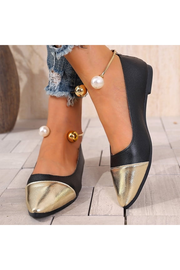 Women Square Cap Toe Comfortable Slip on Ballet Flats Classy Low Heel Pumps Daily Commuting Casual Dress Shoes