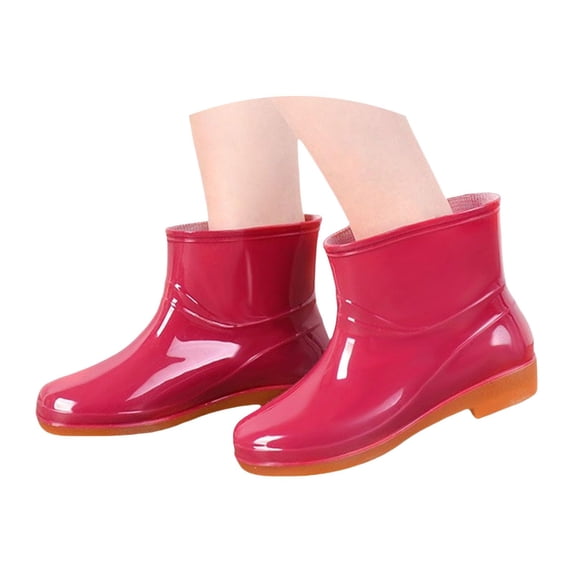 Willtoo Women Waterproof Rain Boots Work Ankle Boots Rubber Non-slip Garden Shoes