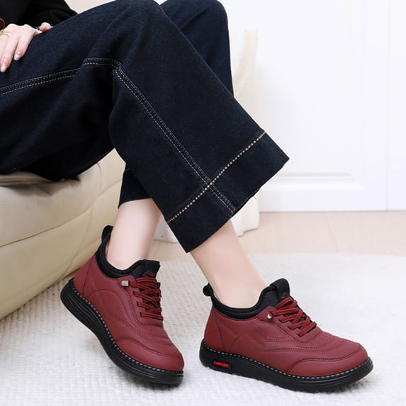 Willtoo Women Winter Faux Fur Lined Trainers Warm Sneakers Walking Ankle Boots Low Top Thermal Snow Shoes Outdoor Sports Running Shoes