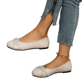 thumbnail image 1 of Willtoo Women’s Ballet Flats Round Toe Slip‑on Dress Casual Shoes, Non Slip Daily Work Mary Jane Flats Soft Light‑Weight Flat Footwear, 1 of 5