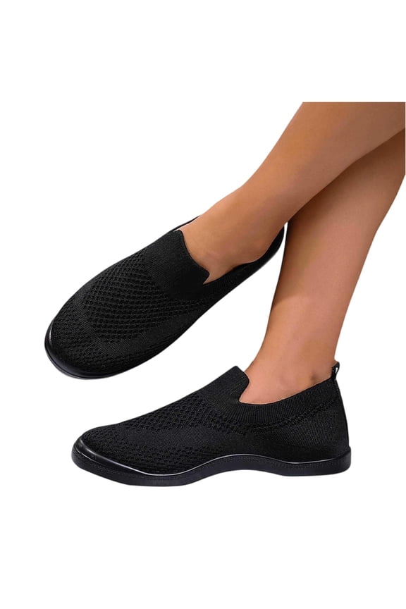 Women's Breathable Mesh Casual Slip On Orthopedic Shoes Comfortable Lightweight Flat Loafers for Walking Travel Everyday