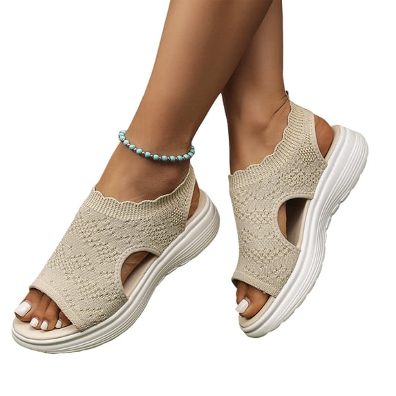 Willtoo Women's Breathable Orthopedic Sandals Comfortable Walking Tennis Shoes Arch Support Wide Fit Shoes