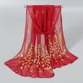 thumbnail image 1 of Willtoo Women's Bright Peacock Printed Long Scarf Summer Thin Wrap Shawls, 1 of 3