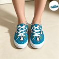 thumbnail image 1 of Willtoo Women’s Christmas Print Canvas Sneakers, Low Top Lace Up Holiday Casual Shoes Lightweight Non Slip Walking Footwear, 1 of 5