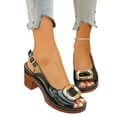thumbnail image 1 of Willtoo Women's Chunky Heel Sandals Square Toe Slingback Comfortable Insole Casual Summer Shoes, 1 of 7