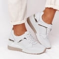 thumbnail image 1 of Willtoo Women's Chunky Wedge Sneakers, Lightweight Lace-Up Platform Walking Shoes, Breathable Casual Fashion Trainers, 1 of 5