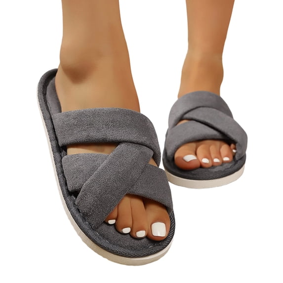Willtoo Women's Cross-band Slippers 2026 All Season House Shoes for Women Indoor/Outdoor