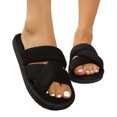 thumbnail image 1 of Willtoo Women's Cross-band Slippers 2026 All Season House Shoes for Women Indoor/Outdoor, 1 of 6