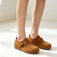 thumbnail image 1 of Willtoo Women's Faux Suede Mules with Beaded Casual Comfortable Round Toe Slip On Bohemian Flat Clogs, 1 of 5