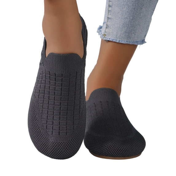 Willtoo Women's Flats Slip On Go Walk Shoes for Women Comfortable Walking Sneakers Knit Low Wedge Dressy Ballet Shoes