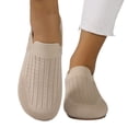 thumbnail image 1 of Willtoo Women's Flats Slip On Go Walk Shoes for Women Comfortable Walking Sneakers Knit Low Wedge Dressy Ballet Shoes, 1 of 6