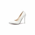 thumbnail image 1 of Willtoo Women's Genuine Leather Pointed Toe Mid Heel Pumps for Spring & Summer White, 1 of 3