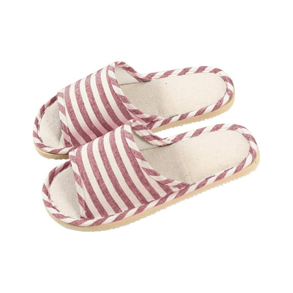 Willtoo Women's House Slippers Open Toe Comfortable Indoor Slide Red 6.5